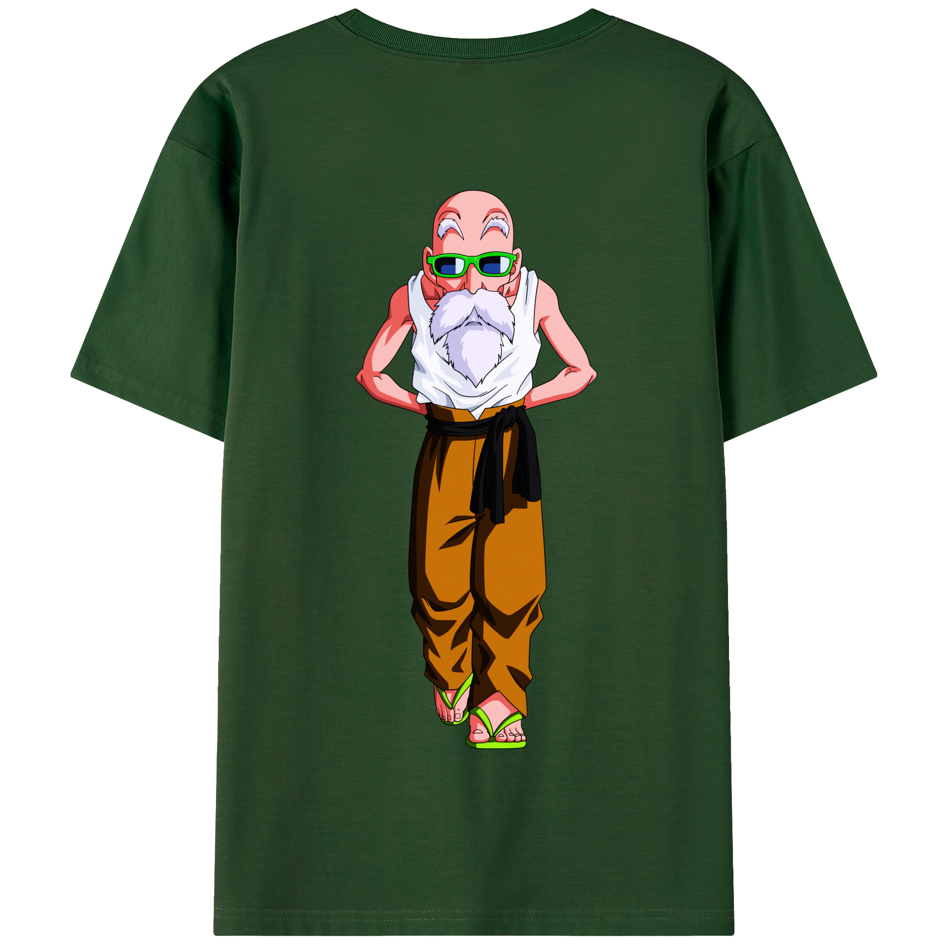 （画像用） ドラゴンボール 亀仙人（かめせんにん） DRAGON BALL Master Roshi Kame Sennin 綿100％半袖Tシャツ（背面プリント）